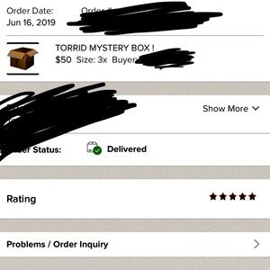 My rating for mystery box